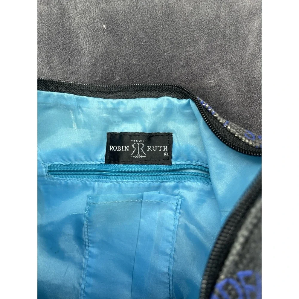 Robin Ruth Baltimore Canvas Hobo Shoulder Bag Harborplace Travel Souvenir Blue